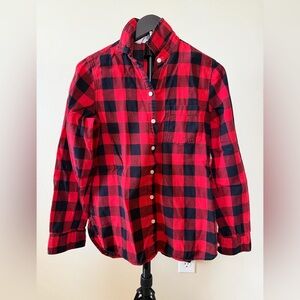 Old Navy Red and Black Plaid Shirt